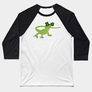 Gecko Funny St Patricks Day Shamrock Baseball T-Shirt